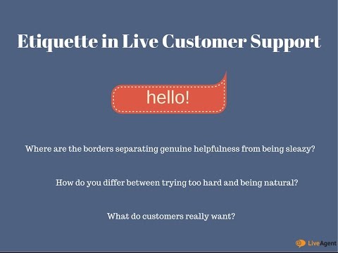 Youtube video: Etiquette in Live Customer Support