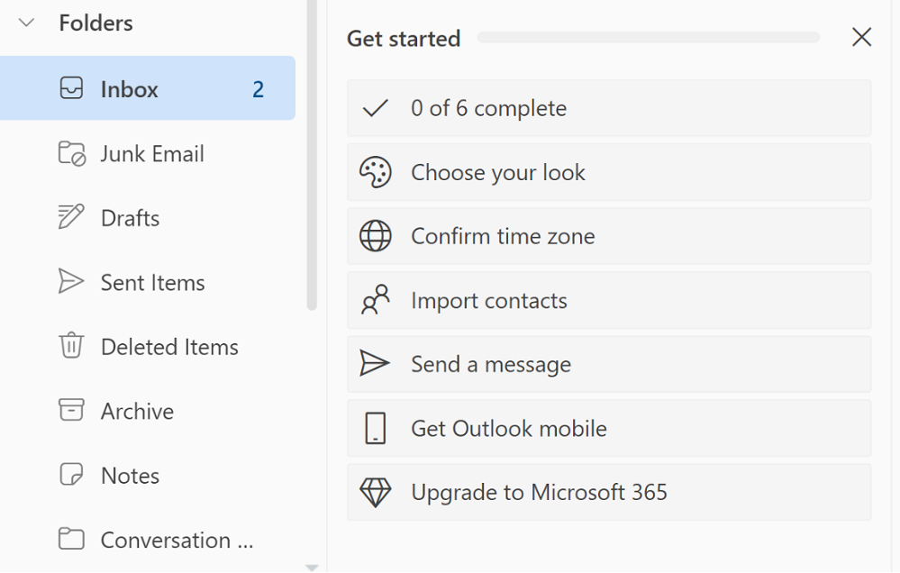 Microsoft 365 - hướng dẫn làm quen trong ứng dụng web Outlook