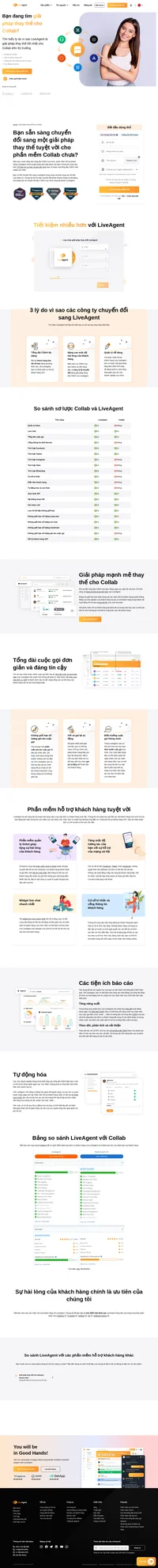 Nếu bạn đang tìm kiếm một giải pháp mạnh mẽ thay thế cho Collab, xin hãy xem xét LiveAgent. Tìm hiểu và so sánh giữa Collab và LiveAgent, đâu là giải pháp phù hợp nhất cho doanh nghiệp của bạn.