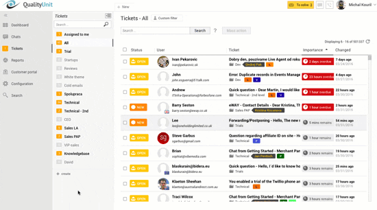 LiveAgent Dashboard Overview animation
