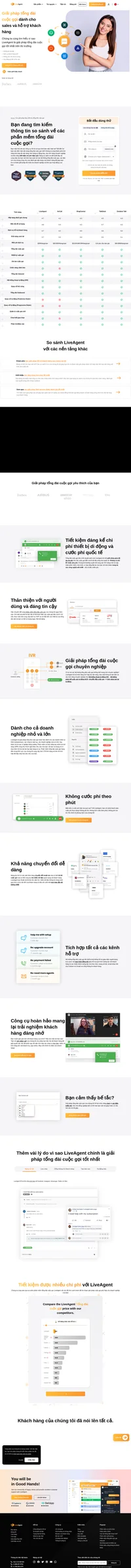 Cùng chúng tôi xem qua thông tin so sánh các phần mềm tổng đài cuộc gọi tốt nhất năm 2024 dựa trên tiêu chí mức phí, các tính năng tiện ích cũng như đánh giá xếp hạng của khách hàng trên trang Captterra, G2 cùng nhiều trang khác!