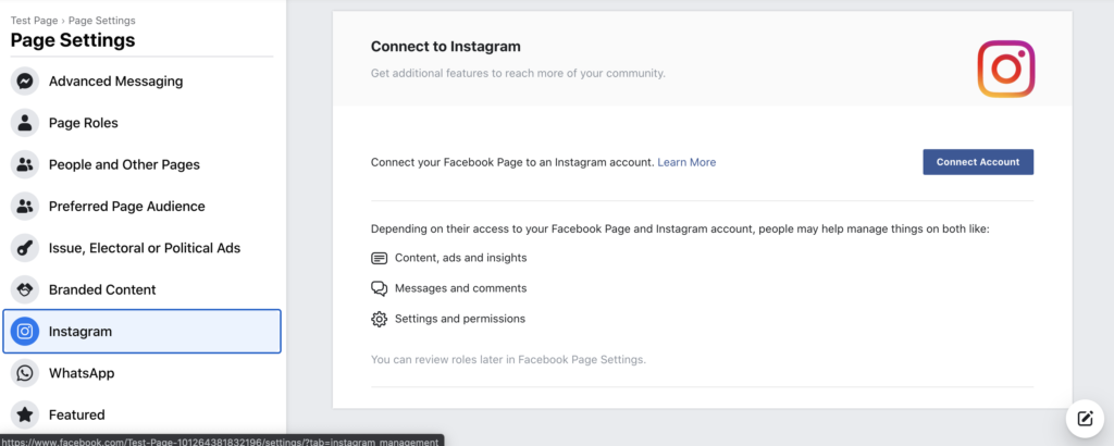 Cài đặt Instagram trên Facebook, kết nối trang Instagram với trang Facebook của bạn
