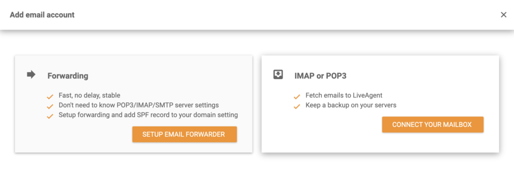 Tích hợp email Haraka vào LiveAgent