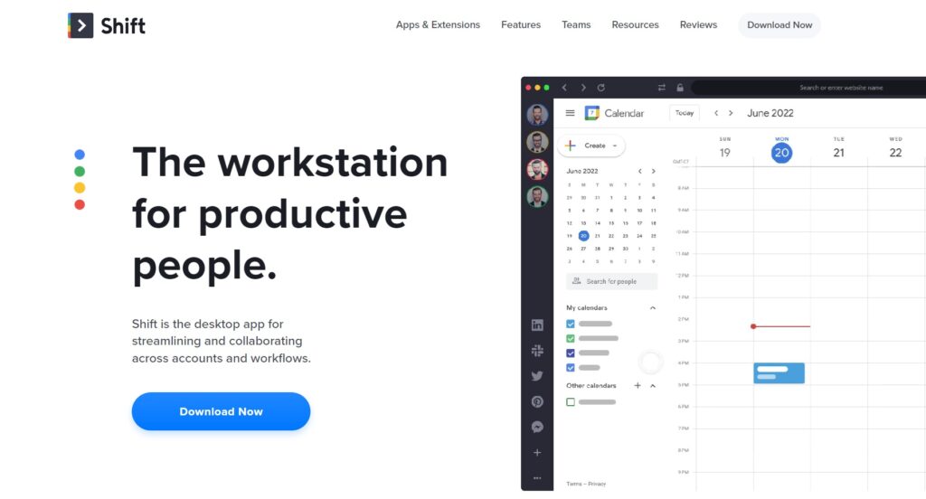 Shift desktop app for managing multiple accounts, one of the alternatives to Outlook