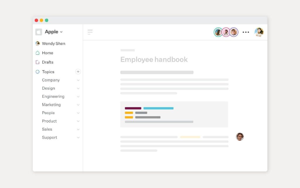 Ảnh chụp màn hình giải pháp cơ sở tri thức của Slab