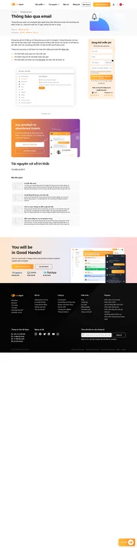 Thông báo email có thể gửi email tới nhân viên khi một phiếu được giao cho một nhân viên hoặc khi khách hàng trả lời trong một phiếu đã bàn giao. Đọc về tính năng này.