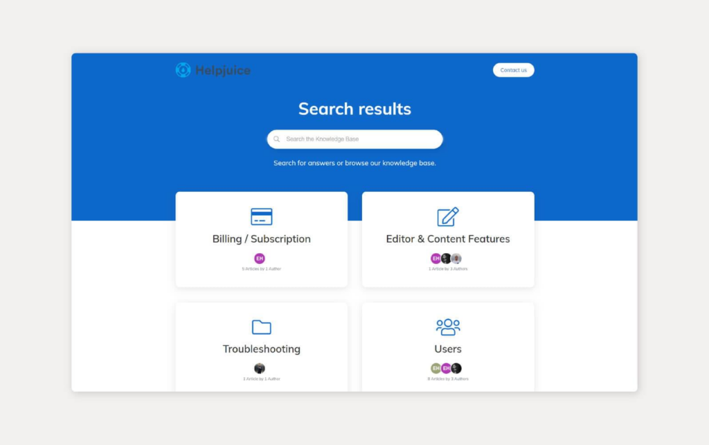 Hệ thống cơ sở tri thức HelpJuice đang sử dụng