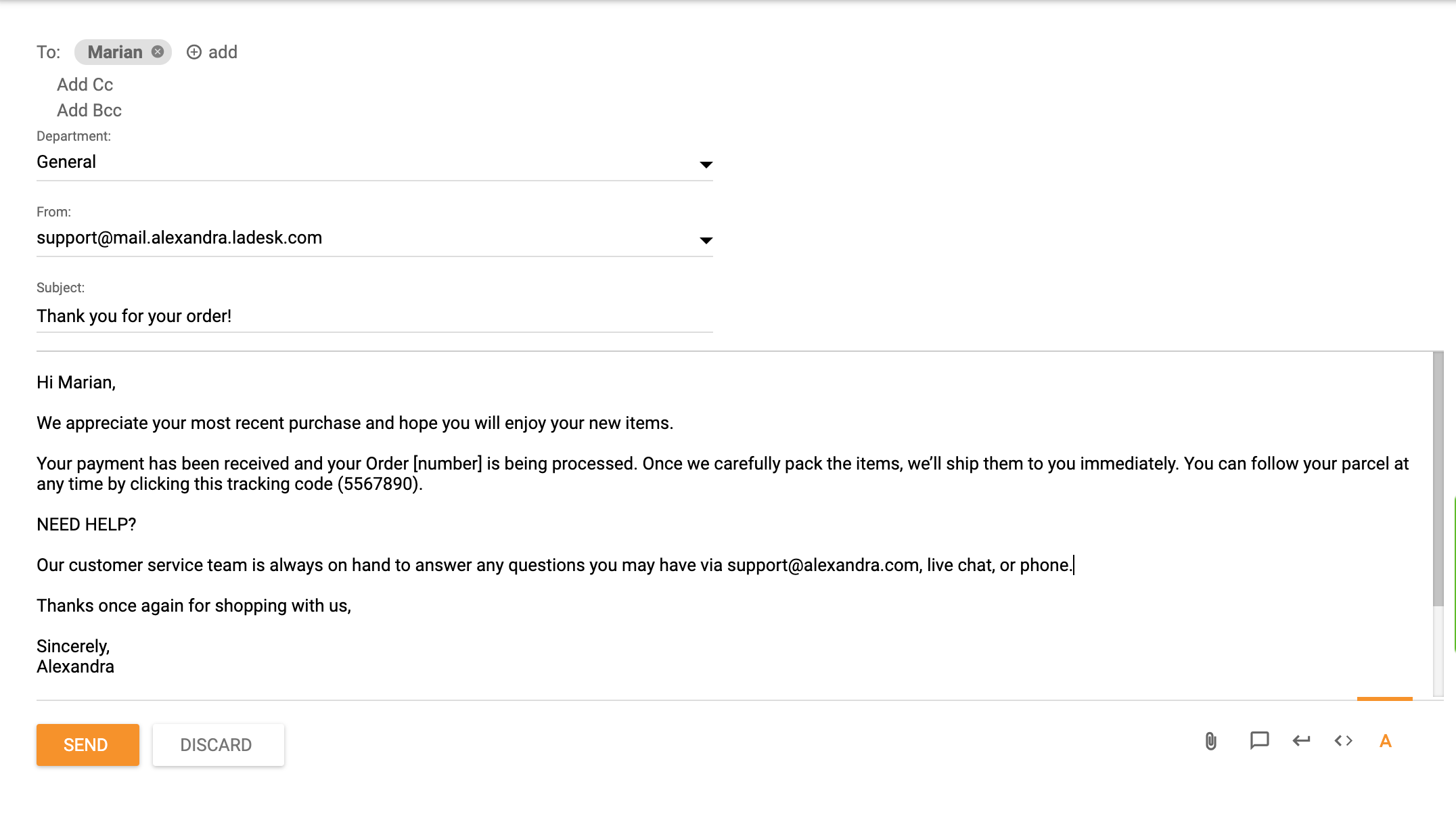 Ví dụ về tri ân khách hàng - LiveAgent