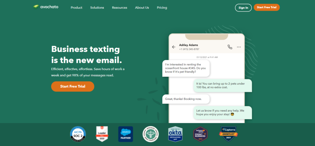 Trang chủ của Avochato