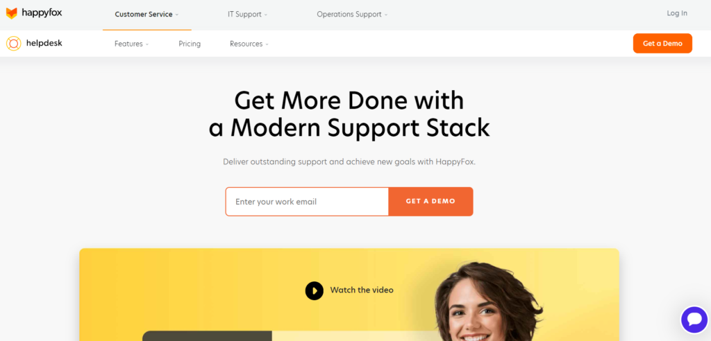 Trang chủ của HappyFox