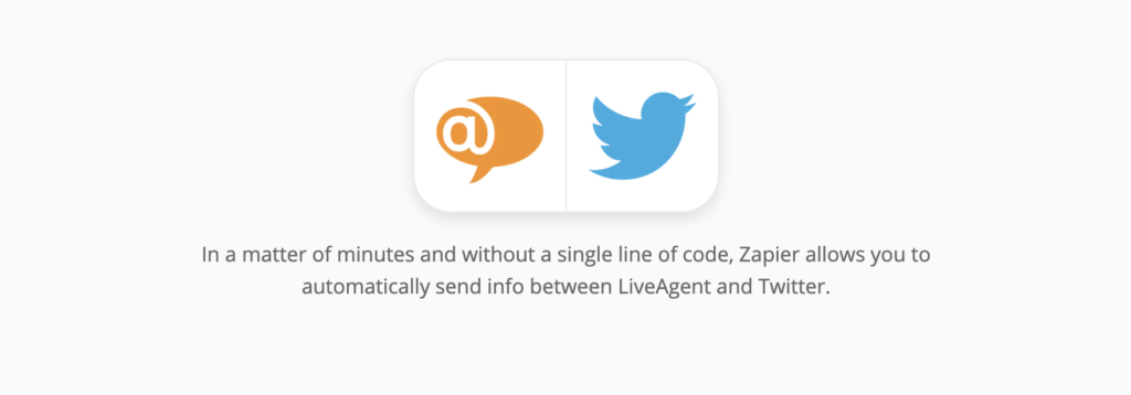 Trang tích hợp LiveAgent và Twitter trên Zapier