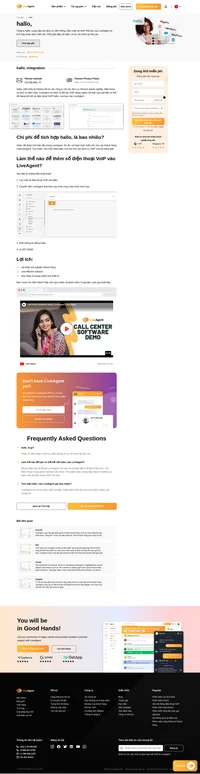 Hallo, hỗ trợ các công ty với các dịch vụ internet doanh nghiệp, điện thoại và dịch vụ đám mây. Tìm hiểu thêm về hallo, và việc tích hợp vào LiveAgent.