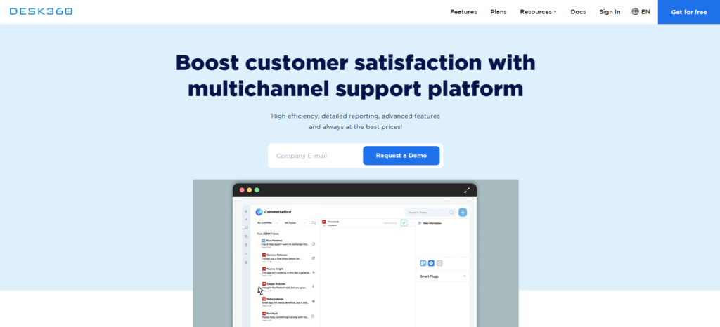 Trang chủ của Desk360