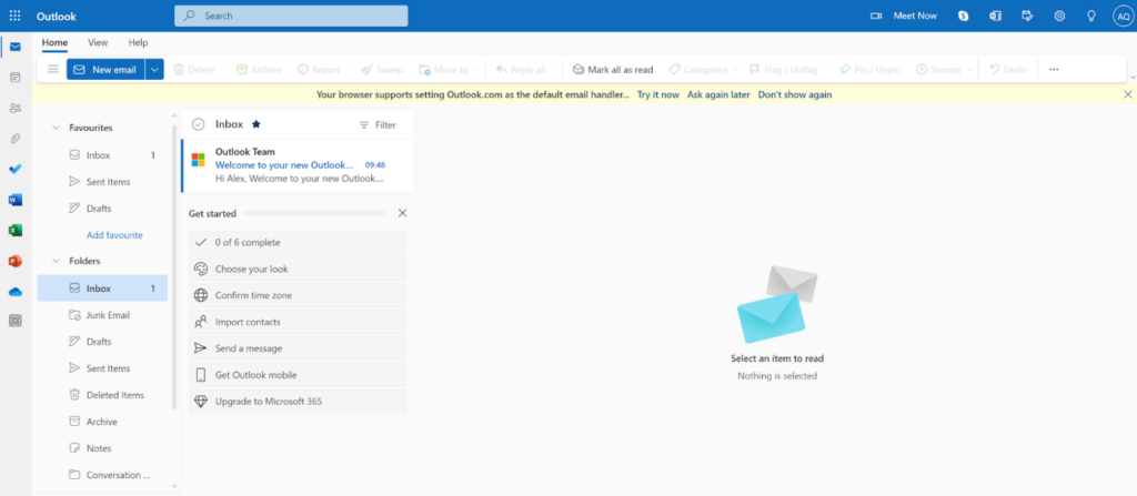 Microsoft365 - Outlook inbox