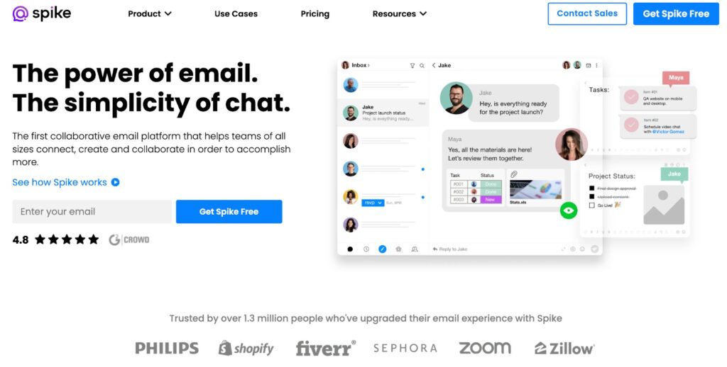 Spike conversational email app that simplifies communication