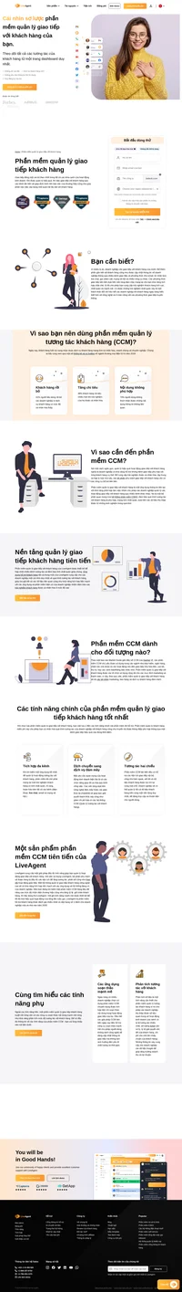 Phần mềm quản lý giao tiếp với khách hàng của LiveAgent sẽ cung cấp dịch vụ được cá nhân hóa, nhanh chóng và đầy đủ kiến thức cho khách hàng của bạn. Mời bạn dùng thử miễn phí.