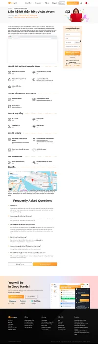Cách liên hệ với bộ phận dịch vụ khách hàng của Adyen qua email, live chat, số điện thoại, mạng xã hội và hỗ trợ tự phục vụ.