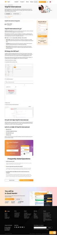 Giờ đây, bạn có thể kết nối tổng đài cuộc gọi LiveAgent của mình với VoipTel International một cách dễ dàng mà không phải trả thêm phí. Xem cách thực hiện tại đây.