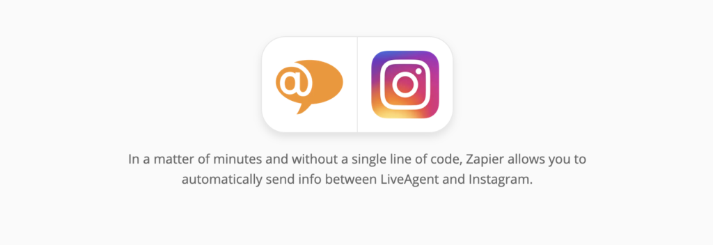Trang tích hợp LiveAgent và Instagram trên Zapier