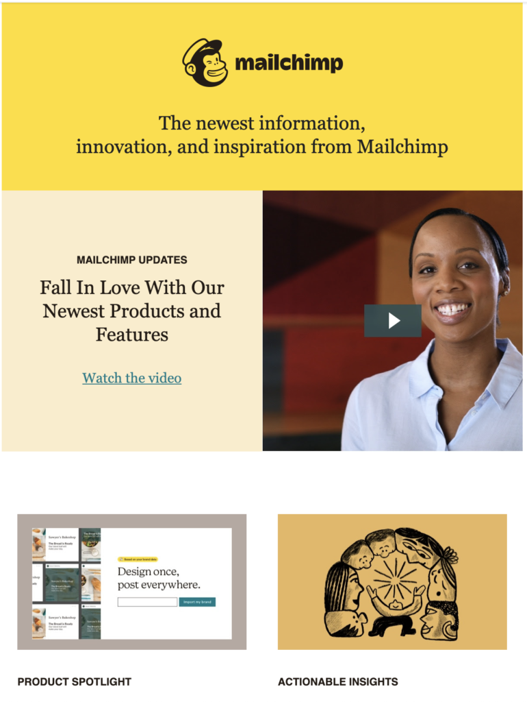 Mẫu email mailchimp về bài blog mới