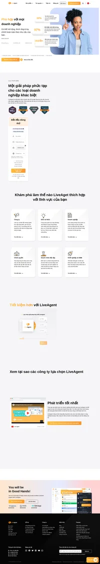 LiveAgent là một phần mềm quản lý phòng trợ giúp (help desk) có khả năng thích ứng với các mô hình kinh doanh khác nhau. Hãy khám phá cách LiveAgent phù hợp với lĩnh vực của bạn. Các cơ quan giáo dục (Agency Edu) và tổ chức phi chính phủ (NGOs) tin cậy vào LiveAgent.