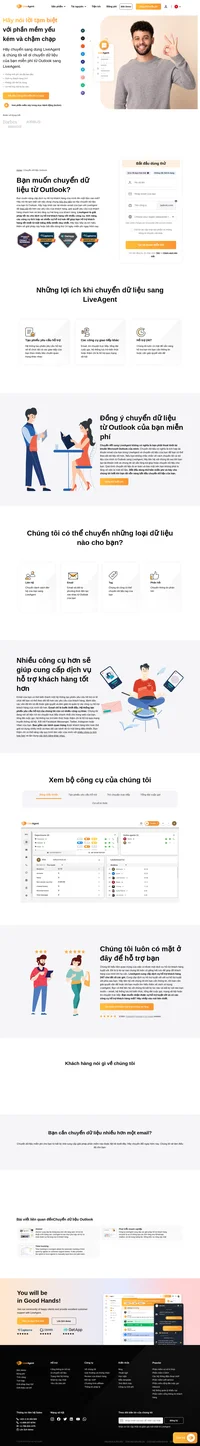 Bạn muốn chuyển dữ liệu từ Outlook sang một giải pháp hỗ trợ khách hàng thống nhất? Hãy xem và tìm hiểu thêm về việc chuyển dữ liệu sang LiveAgent nhé.