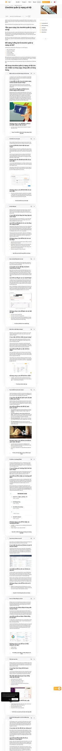 Bạn muốn trở nên chuyên nghiệp trong việc quản lý mạng xã hội? Với sự trợ giúp của checklist quản lý mạng xã hội này, các tài khoản của bạn sẽ cất cánh bay cao.